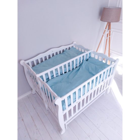 Детская кроватка Goydalka DUO PLUS ПОПЕРЕЧНЫЙ (1B320-1) Белая Без ящика, для близнецов