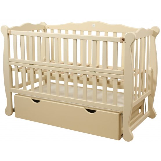 Детская кроватка Goydalka NATALI PREMIUM TRANSVERSAL (1В310-3) Слоновая кость с ящиком