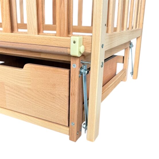 Pătuţ Goydalka VALERI PREMIUM TRANSVERSAL (1В220-2) Natural cu sertar