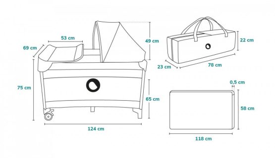 patut pliabil 2 in 1 pentru copii