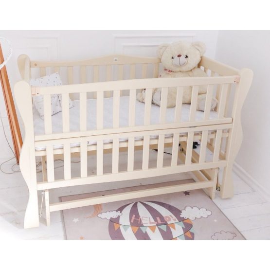 Детская кроватка Goydalka SOFI PLUS TRANSVERSAL (1B3-3) Слоновая кость без ящика