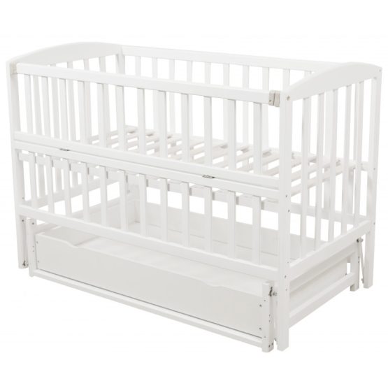 Pătuţ Goydalka VALERI PREMIUM TRANSVERSAL (1В220-1) Alb cu sertar