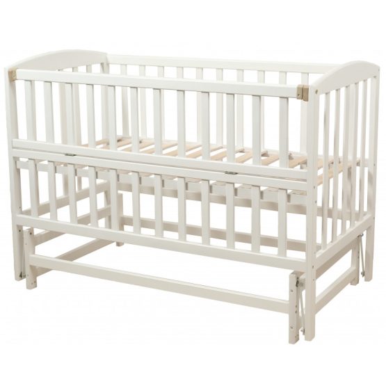 Детская кроватка Goydalka VALERI PLUS TRANSVERSAL (1В216-1) Белая без ящика