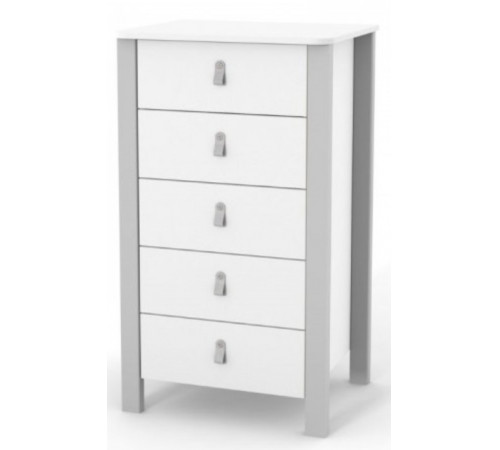 Veres Высокий комод 600 Монако белый/серый