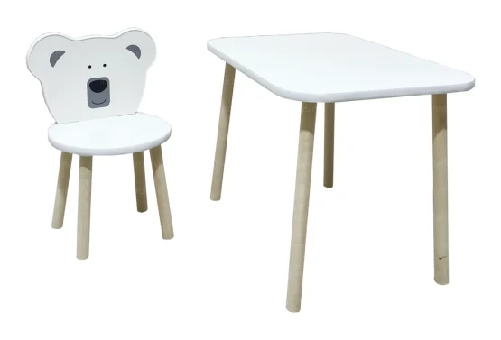 Детский столик со стулом Incanto Медвежонок Умка White