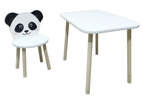 Детский столик со стулом Incanto Панда White