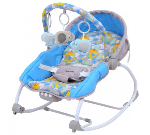 Baby Mix LCP-BR212-18 Шезлонг с музыкой и вибрацией голубой