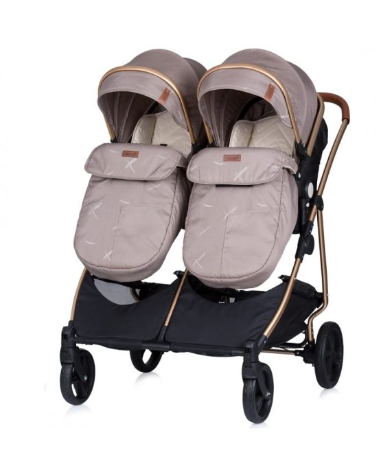 Коляска для двойни Chipolino Duo Smart хумус