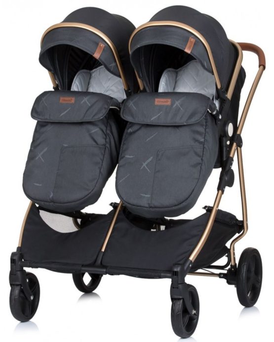 Коляска для двойни Chipolino Duo Smart чёрный