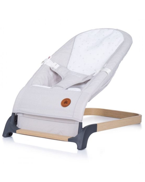 Chipolino Шезлонг «Noah» (до 9 кг.) платина/дерево