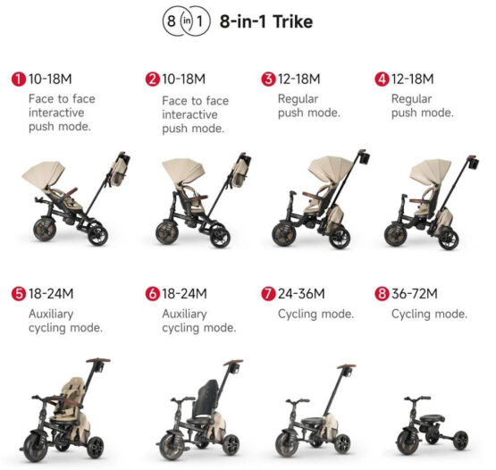 Bicicletă copii Qplay Comfo Max Beige