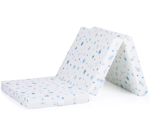 Chipolino Матрас складной (60x120x6 см.) белый/ голубые звёзды