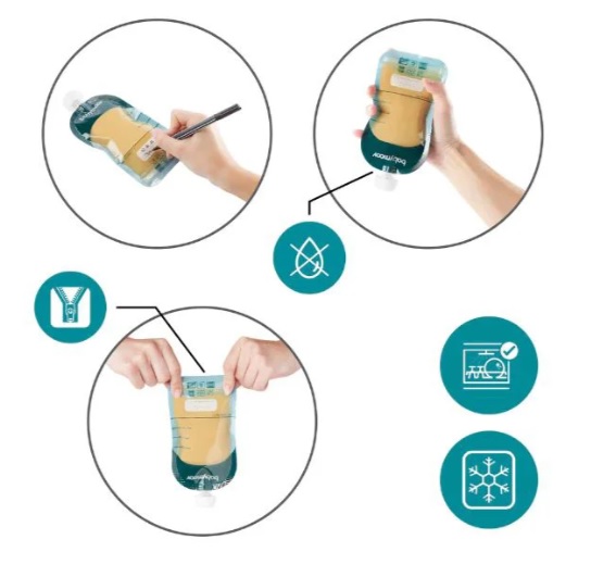 Set 20 pungi reutilizabile de hranire Babymoov ISY