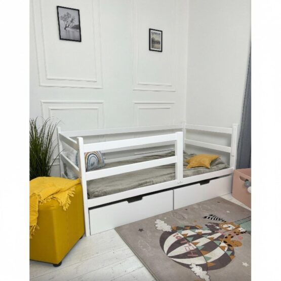 Pat Goydalka TERRY cu sertar (1B810-1) Alb 160x80cm