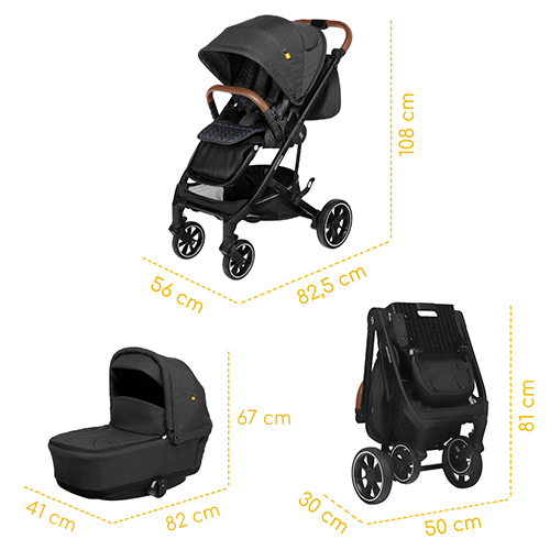 Carucior-2in1-Skiddou-Moss-onyx-Negru