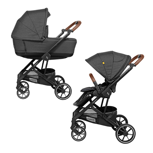 Carucior-2in1-Skiddou-Moss-onyx-Negru