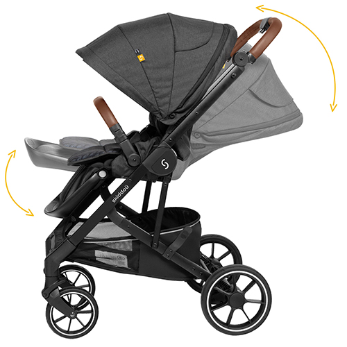 Carucior-2in1-Skiddou-Moss-onyx-Negru