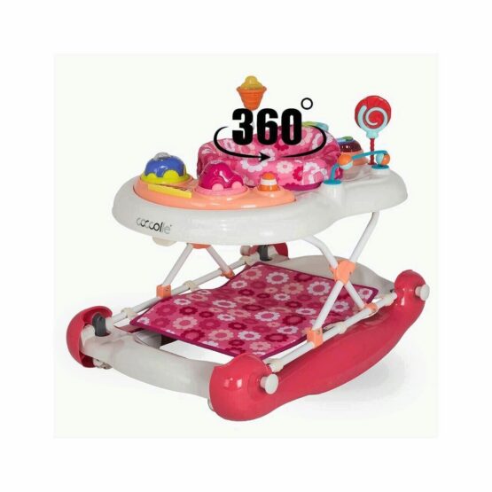 Ходунки с креслом-качалкой Coccolle Inizio Pink