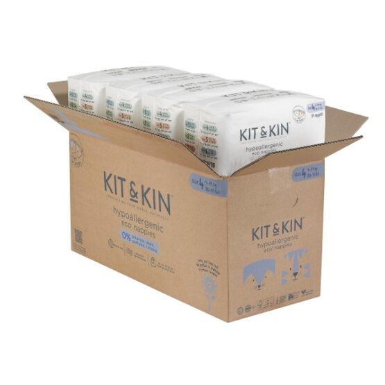 Гипоаллергенные экологические подгузники Kit&Kin (89), размер 4, 9-14 кг, 128 шт.
