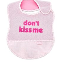 Baveta din bumbac BabyJem Don't Kiss Me Roz