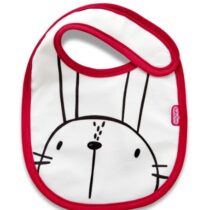 Baveta din bumbac BabyJem Iepurasul Bordo