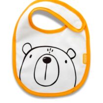 Baveta din bumbac BabyJem Ursulet Oranj