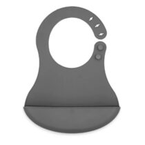 Baveta din silicon BabyJem Gri