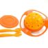 Bol multifunctional cu capac si rotire 360 grade BabyJem Amazing Bowl Oranj