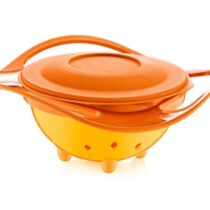 Bol multifunctional cu capac si rotire 360 grade BabyJem Amazing Bowl Oranj
