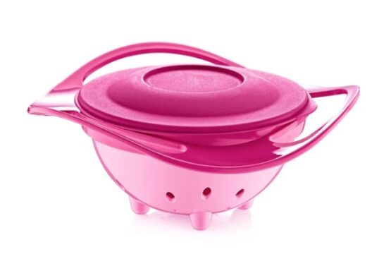 Многофункциональная миска с крышкой и вращением на 360 градусов BabyJem Amazing Bowl Pink (350)