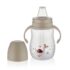 Canuta cu toarte si tetina din silicon BabyJem Bej, 250 ml