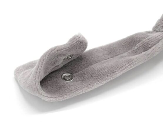 Lant pentru suzeta din material textil cu steluta BabyJem Gri