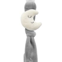 Lant pentru suzeta din material textil cu steluta BabyJem Gri