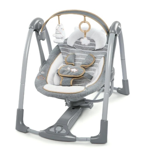 Музыкально-электронные качели 2 в 1 Bright Starts Ingenuity Swing ‘n Go Portable Swing — Bella Teddy (11023)
