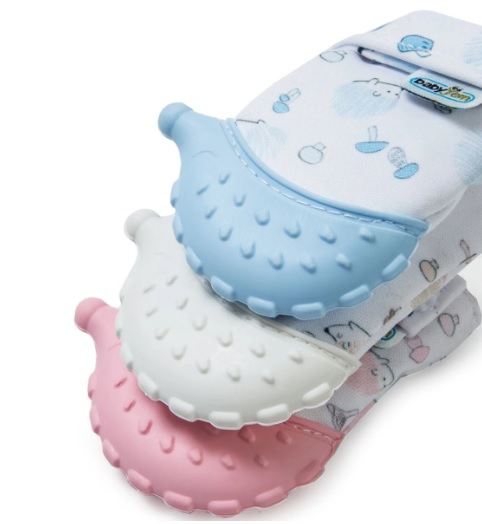 Manusa bebelusi pentru dentitie BabyJem Scratch Gloves Ecru