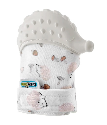 Manusa bebelusi pentru dentitie BabyJem Scratch Gloves Ecru (612)