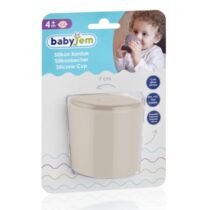 Pahar din silicon pentru diversificare BabyJem Ecru