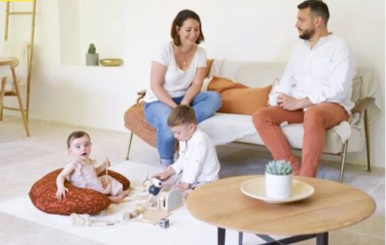 Perna 2 in 1 de maternitate si de alaptare Babymoov B.Love Terracota in forma de U si C