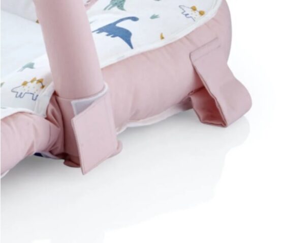 Saltea multifunctionala BabyJem Sit and Play Roz cu bara de jucarii