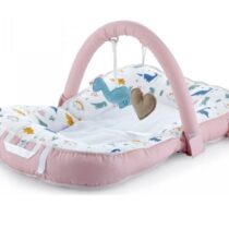 Saltea multifunctionala BabyJem Sit and Play Roz cu bara de jucarii