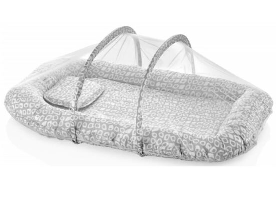 Saltea reductor BabyNest cu pernuta si plasa insecte BabyJem Sleep Safe Gri (554)