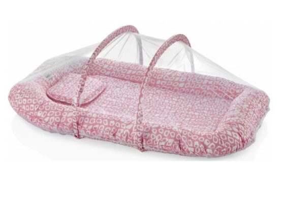 Бебинест с подушкой и сеткой BabyJem Sleep Safe Pink (554)
