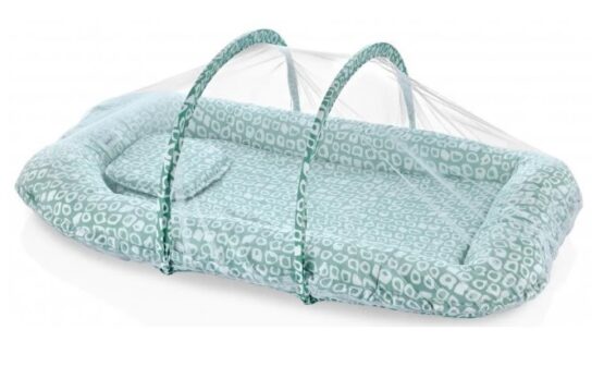 Бебинест с подушкой и сеткой BabyJem Sleep Safe Green (554)