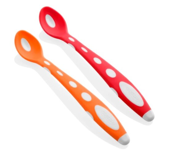 Набор из 2 силиконовых ложек BabyJem Red/Orange (563)