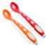 Set 2 lingurite din silicon BabyJem Rosu/Oranj