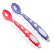 Set 2 lingurite din silicon BabyJem Roz/Violet