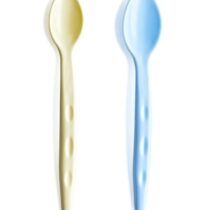 Set 2 lingurite pentru copii BabyJem Albastru-Galben