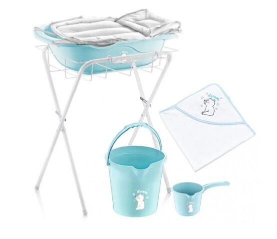 Полный набор для ванной из 6 предметов BabyJem Blue (574)