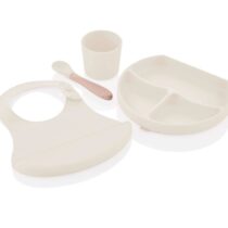 Set diversificare din silicon BabyJem Ecru, 4 piese