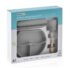 Set diversificare din silicon BabyJem Gri, 4 piese